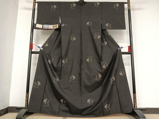 平和屋着物●本場大島紬　9マルキ　泥染め　地空き　鈴　近鉄百貨店扱い　正絹　逸品　未使用　CAAS8571vf 平和屋着物○本場大島紬 9マルキ 泥染め 地空き 鈴 近鉄百貨店扱い