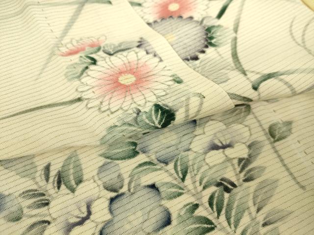 平和屋着物▽訪問着　無双　紗袷　紗×絽　吉祥花文　暈し染め　正絹　逸品　DAAS0291az_8