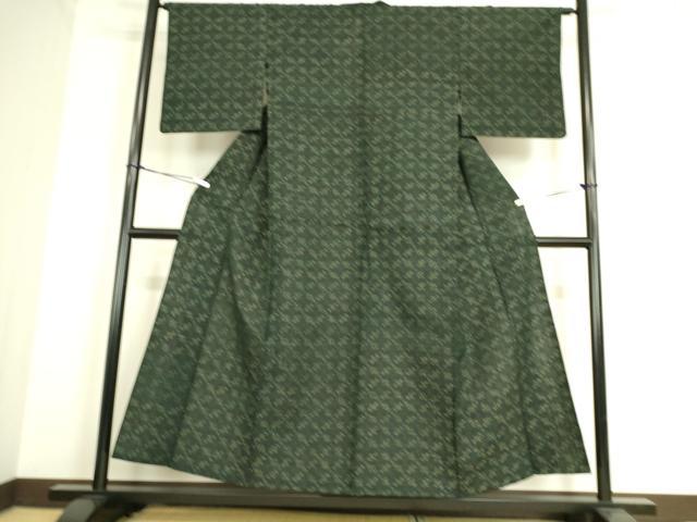 平和屋着物▽上質な紬 単衣 絣文 正絹 逸品 DAAS0278az