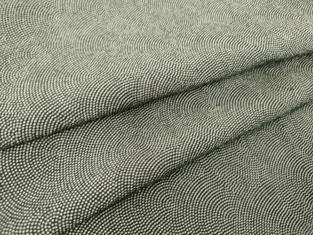 平和屋着物▽江戸小紋　単衣　鮫小紋柄　黒地　正絹　逸品　DAAS0284az