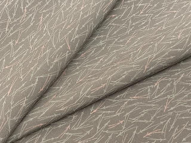 平和屋着物▽上質な小紋　単衣　こぼれ松葉文　正絹　逸品　未使用　BAAT0433yt