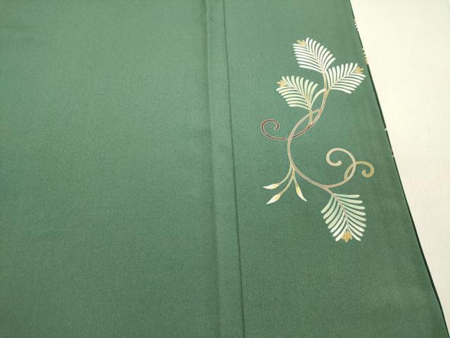 平和屋着物○訪問着 駒刺繍 松葉唐草文 暈し染め 正絹 逸品