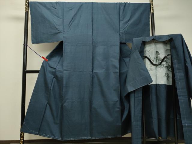 平和屋着物●男性　本場大島紬　アンサンブル　長羽織　100亀甲　総詰め　正絹　逸品　未使用　DAAS2226tw