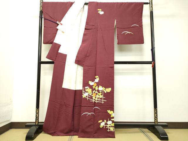 平和屋着物○上質な紬 格子吉祥文 正絹 逸品 CAAU3000yc