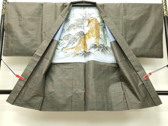 平和屋着物●男性　紬　アンサンブル　100亀甲　総詰め　正絹　逸品　未使用　DAAS2286tw 着物セット
