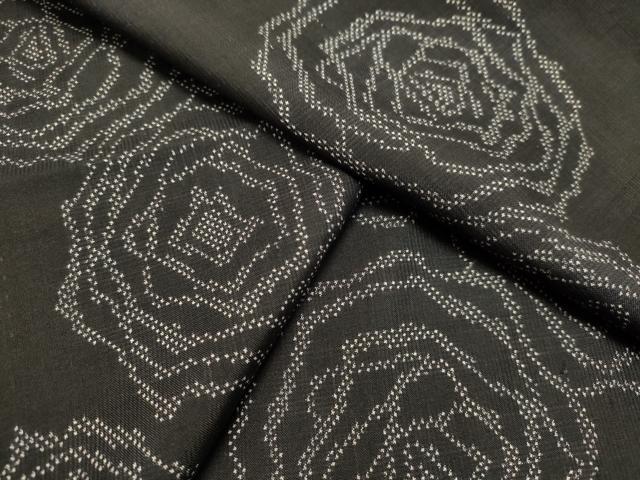 平和屋着物●本場大島紬　7マルキ　薔薇　バラ　正絹　逸品　DAAS2308tw