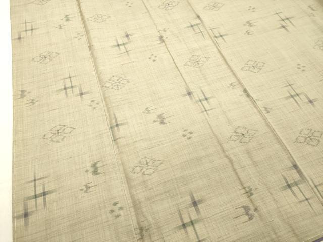 平和屋着物●上質な紬　琉球絣文様 　正絹　逸品　未使用　DAAS2323tw