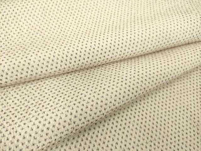 平和屋着物▽本塩沢　単衣　蚊絣　正絹　逸品　DAAS0308az