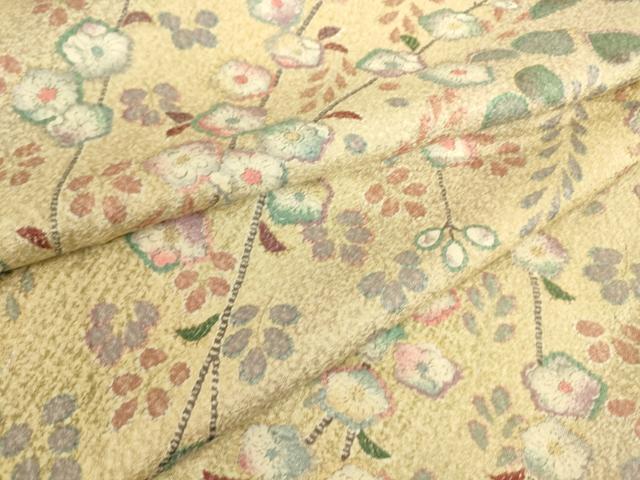 平和屋着物▽上質な小紋　単衣　辻が花　金彩　正絹　逸品　DAAS0332az