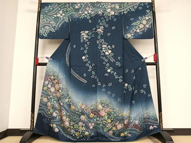 バイセル 着物 美品 逸品 袋帯 紫 辻が花柄 成り物 鶴 松皮菱 金糸 箔 やまと 織匠小平 六通 正絹 ☆☆☆☆☆ 袋帯 美品 秀品 辻が花柄 雲文 金糸 箔 紫 お太鼓柄