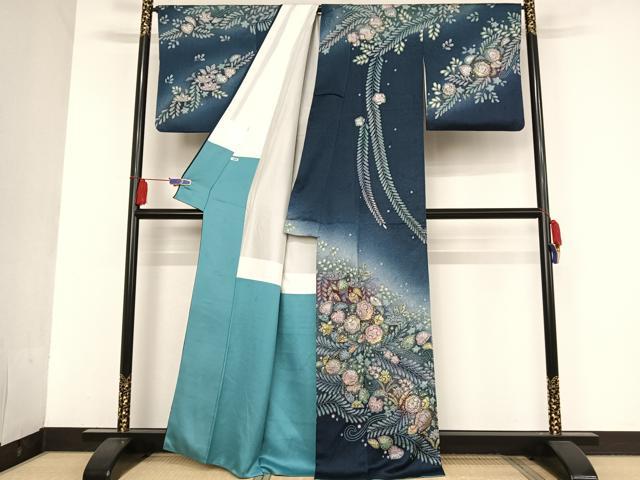 平和屋着物○訪問着 辻が花 暈し染め 金彩 正絹 逸品 AAAU0344np