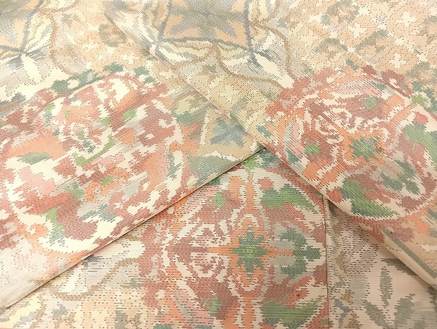 平和屋着物●本場大島紬　鳥獣丸文　正絹　逸品　AAAU4263np