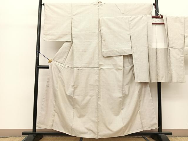 平和屋着物●本場大島紬　アンサンブル　白大島　7マルキ　正絹　逸品　BAAT0811yc