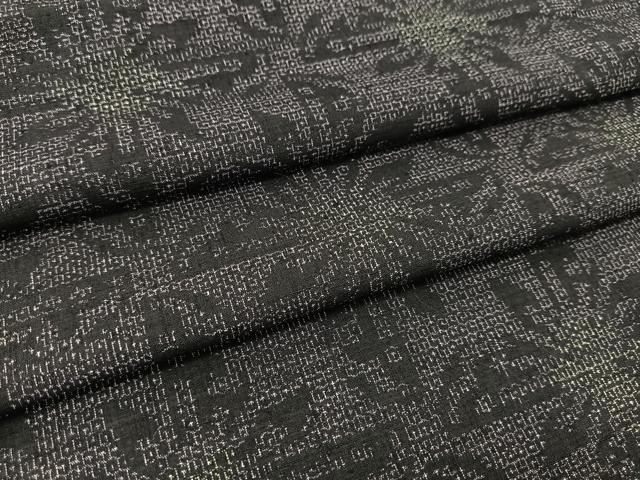 平和屋着物●本場結城紬　重要無形文化財　100亀甲　花尽くし　正絹　逸品　BAAT0824yc