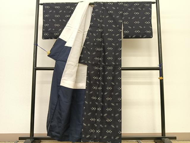 平和屋着物○本場琉球絣 紬 正絹 逸品 BAAT0860yc