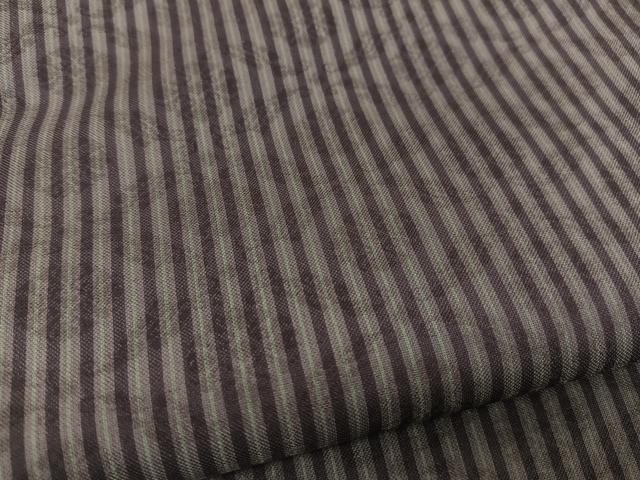 平和屋着物○上質なお召 縞 七宝地紋 そごう百貨店扱い 正絹 逸品