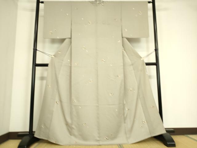 平和屋着物○訪問着 総刺繍 花籠文 金糸 正絹 逸品 AAAZ7396zg