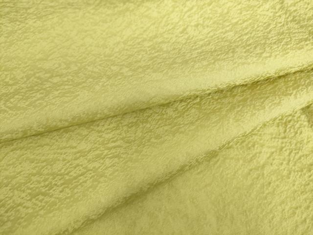 平和屋着物▽上質な色無地　単衣　霞地紋　若葉色　正絹　逸品　DAAS0482az