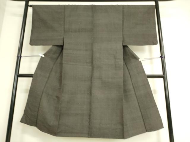 平和屋着物▽男性 紬 単衣 檳榔子染色 正絹 逸品 DAAS0502az 平和屋