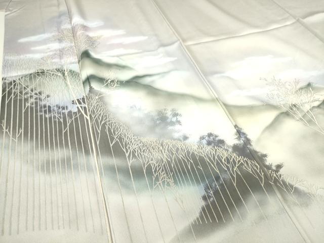 平和屋着物○訪問着 鳥 暈し染め 正絹 逸品 AAAW4470ph