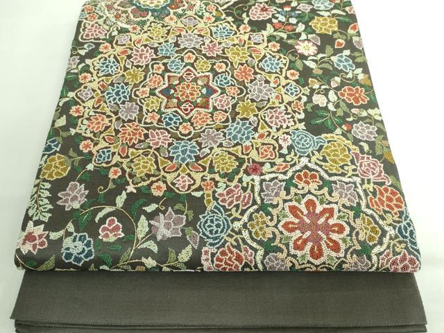 平和屋本店□極上 中国三大刺繍 相良刺繍 太鼓柄袋帯 正倉 