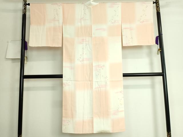 平和屋本店□上質な長襦袢 無双仕立て 霞花文 暈し染め 逸品