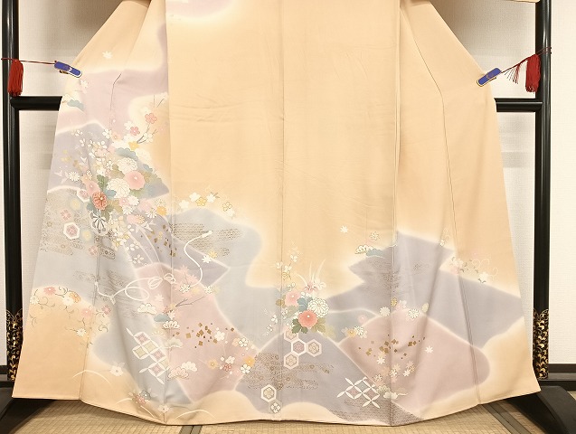 平和屋着物○訪問着 辻が花 暈し染め 金彩 正絹 逸品 AAAW8156ma