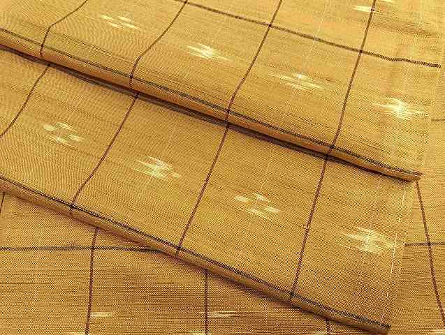 平和屋着物●上質な紬　琉球絣文様　正絹　逸品　BAAT3171hv