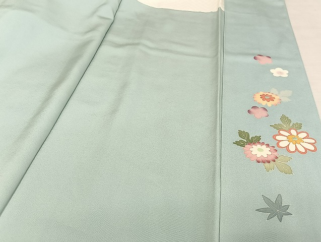 平和屋着物○本加賀友禅作家 押田正義 訪問着 草花文 正絹 逸品