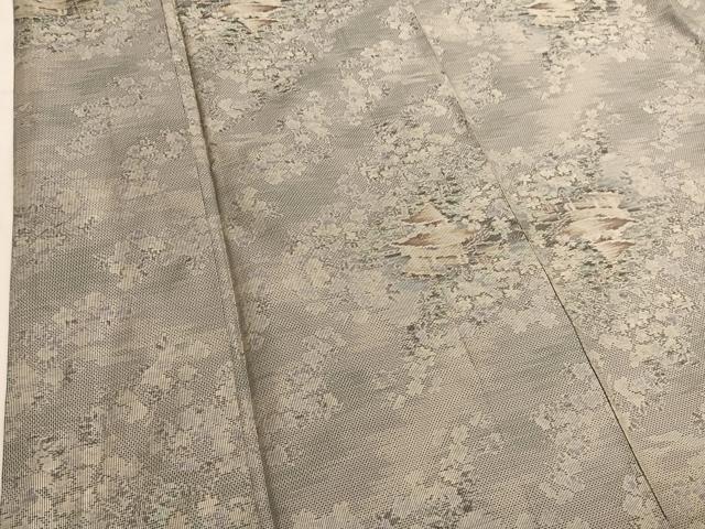 平和屋着物○都喜ヱ門 本場大島紬 草木尽くし 証紙付き 藤絹