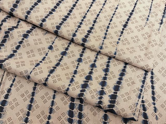 平和屋着物●本場大島紬　よろけ縞　正絹　逸品　BAAT3177hv