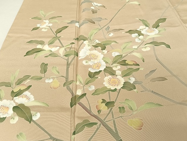 平和屋着物○京加賀糸目友禅作家 山崎巌 訪問着 枝花文