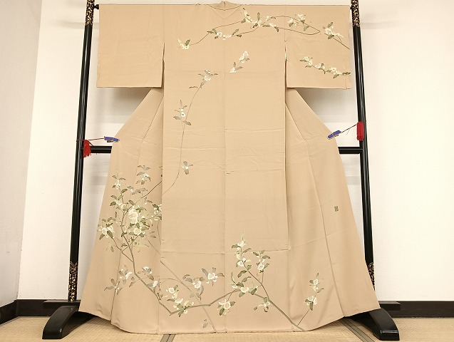 平和屋着物○京加賀糸目友禅作家 山崎巌 訪問着 枝花文