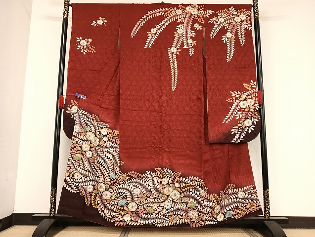 ベストストア日本一受賞店！■平和屋着物■訪問着　越後十日町の一流染匠　桐屋・翠山工房　辻が花　暈し染め　絞り　金彩　逸品　ｗ732 SALE，品質保証 ベストストア日本一受賞店！□平和屋着物□訪問着