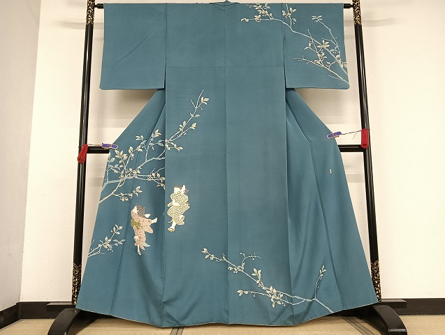 平和屋着物●加賀友禅の巨匠　初代　由水十久　訪問着　童子遊び　正絹　逸品　AAAU4301np