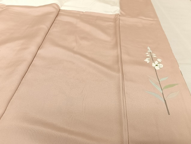 平和屋着物○訪問着 駒刺繍 草花文 暈し染め 金糸 金彩 正絹