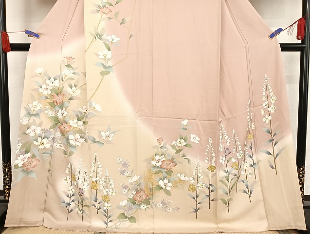 平和屋本店□極上 九寸名古屋帯 草花丸文 逸品 未使用 CZAA2436s5