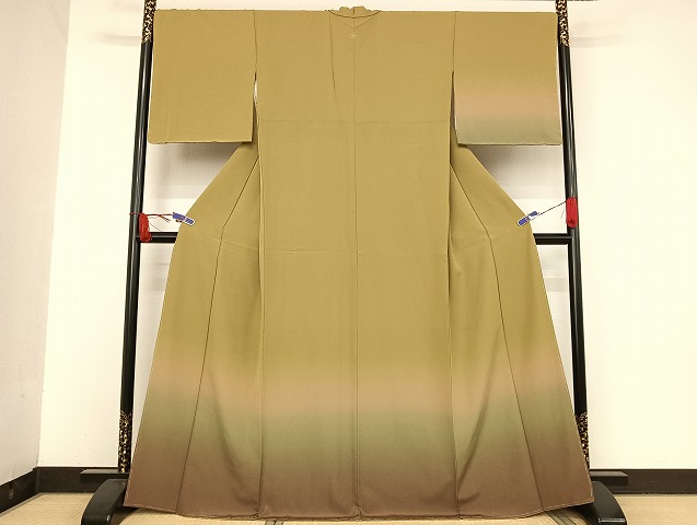 平和屋着物●本草木特殊堅牢染　京のいろかね　訪問着　煌彩ぼかし　反端付き　正絹　逸品　未使用　AAAU4331np