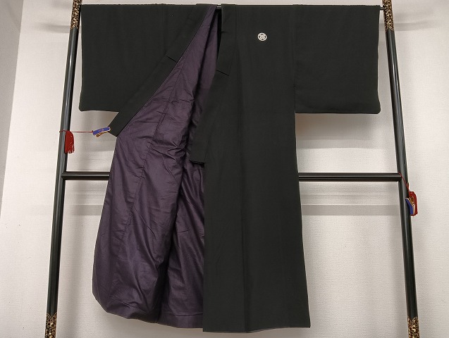 平和屋着物＃男性 羽織 紋付き キングサイズ 正絹 逸品 CAAT5654id