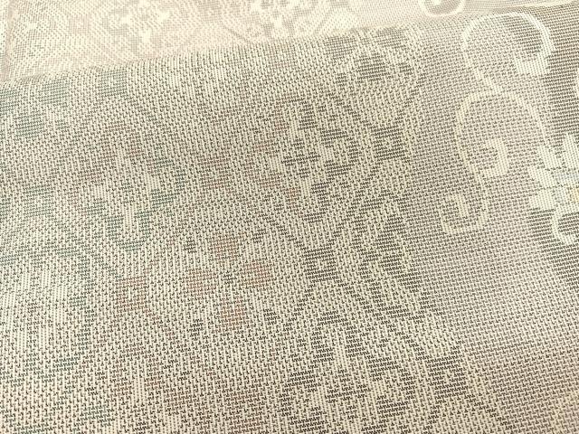 平和屋着物○本場大島紬 花唐草間道 正絹 逸品 BAAT6648hv