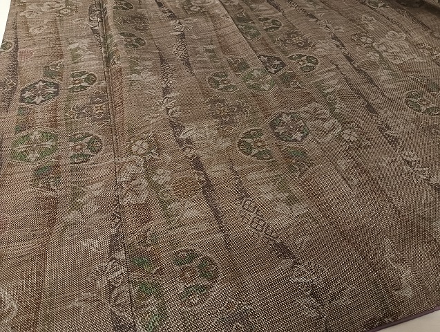 平和屋着物○本場大島紬 訪問着 9マルキ 立涌鳥獣花文 正絹