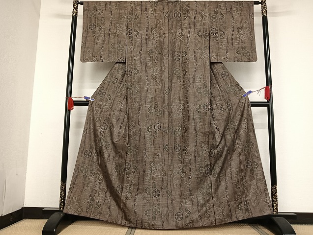 平和屋着物□上質な紬 吉祥文 正絹 逸品 CAAU0814yk