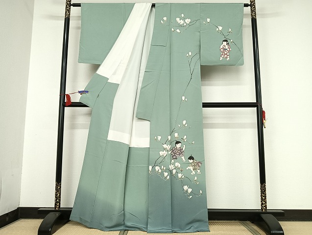 平和屋着物○訪問着 友禅 作家物 童子遊び 暈し染め ますいわ