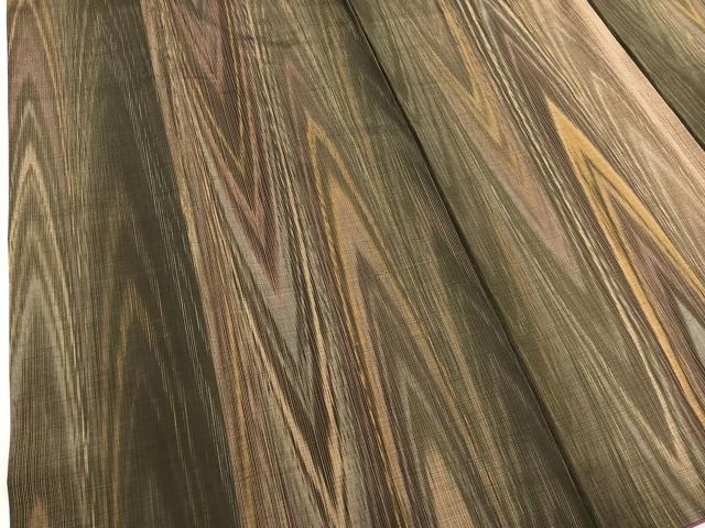 平和屋着物●上質なお召　杢目文様　やまと誂製　正絹　逸品　BAAT6668hv