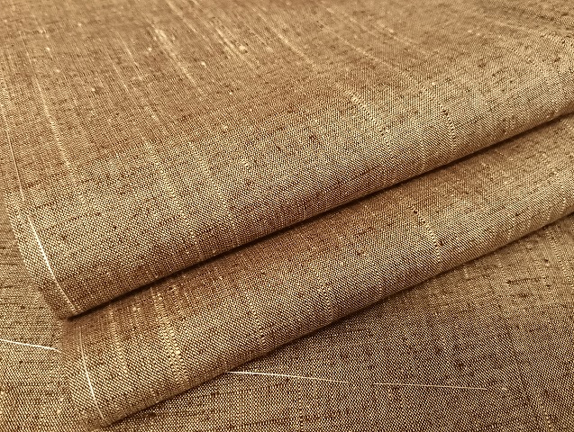 平和屋着物●上質な紬　樺茶色　正絹　逸品　AAAU4368np