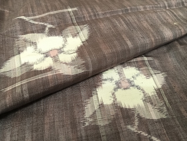 平和屋着物○上質な紬 南天蔦の葉間道 正絹 逸品 DAAY5608ud