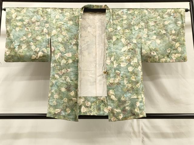 平和屋着物＃羽織　草花文　暈し染め　正絹　逸品　CAAR9089id