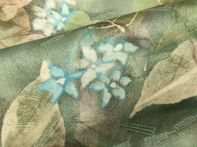 平和屋着物＃羽織 草花文 暈し染め 正絹 逸品 CAAR9089id