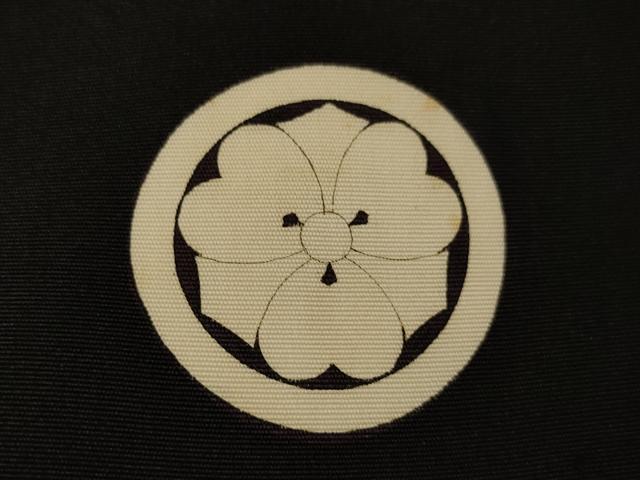 平和屋着物＃男性 黒紋付 正絹 逸品 CAAR9127id