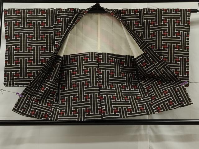 平和屋着物＃本場大島紬 龍郷絣 秋名バラ 羽織 正絹 逸品 CAAR9130id